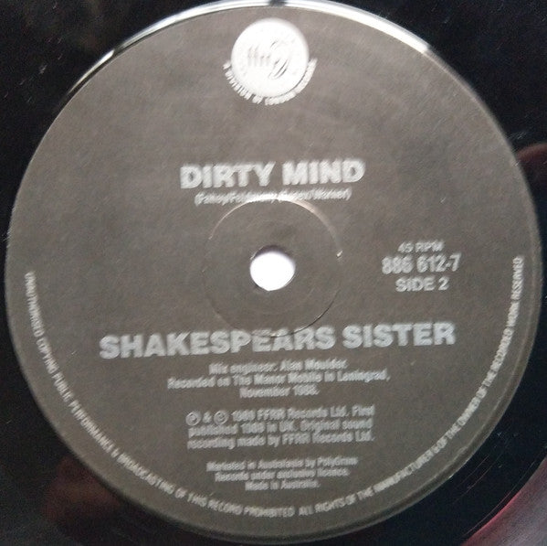 Shakespear's Sister : You're History (7", Single)