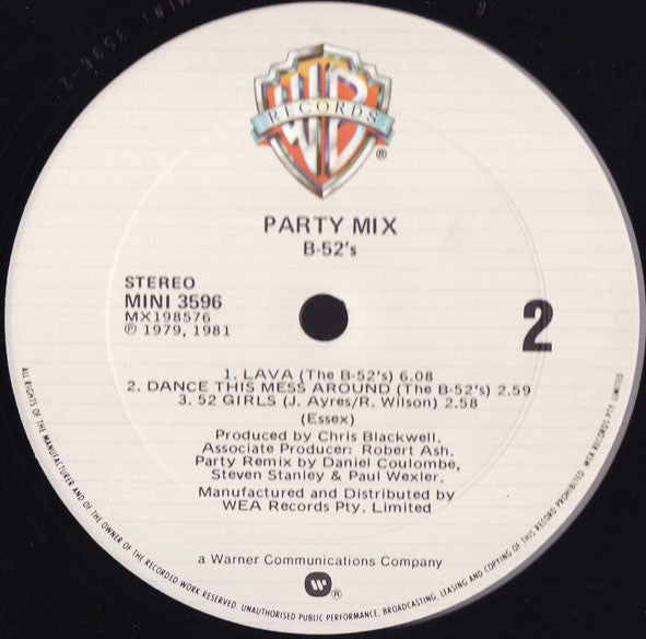 The B-52's : Party Mix! (12", MiniAlbum)