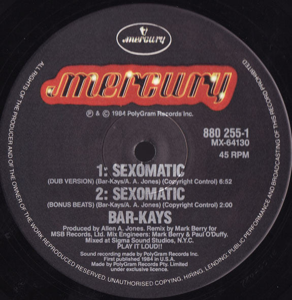Bar-Kays : Sexomatic (12")