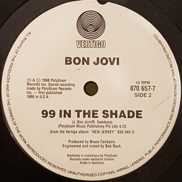 Bon Jovi : Bad Medicine (7", Single)