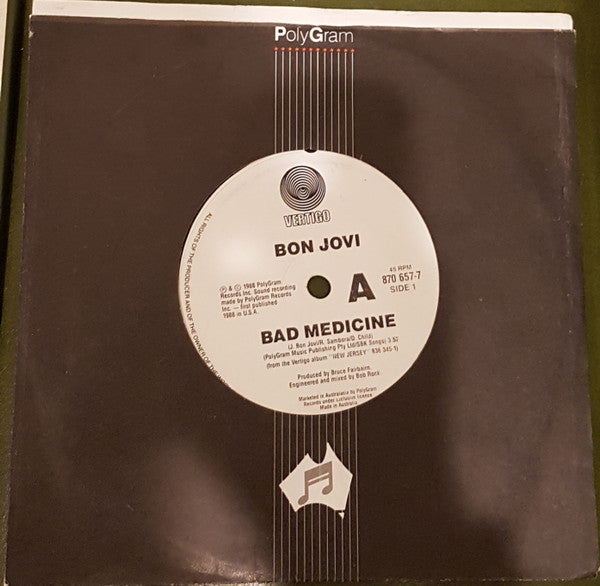 Bon Jovi : Bad Medicine (7", Single)
