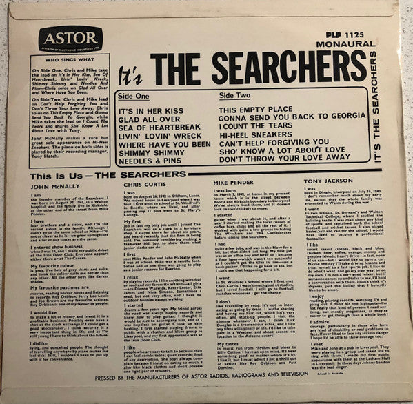 The Searchers : It's The Searchers (LP, Album, Mono)