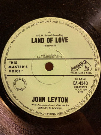 John Leyton : Cupboard Love (7", Single)