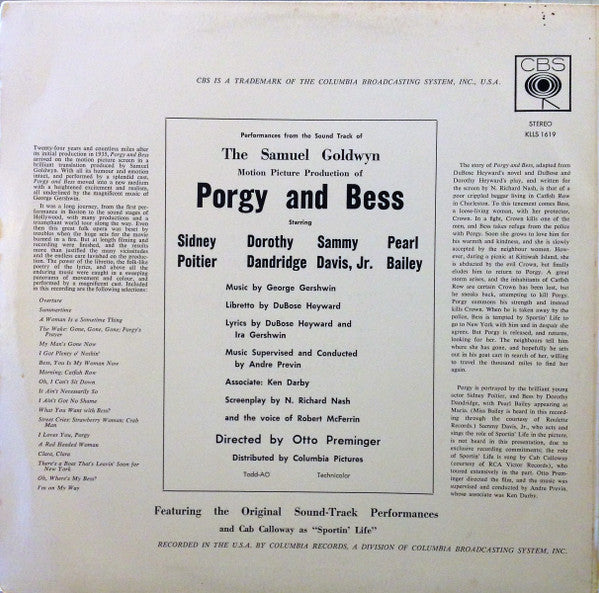 Samuel Goldwyn : Porgy And Bess - The Samuel Goldwyn Motion Picture Production (LP, Album, Ora)