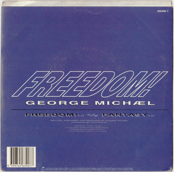 George Michael : Freedom! (7", Single)