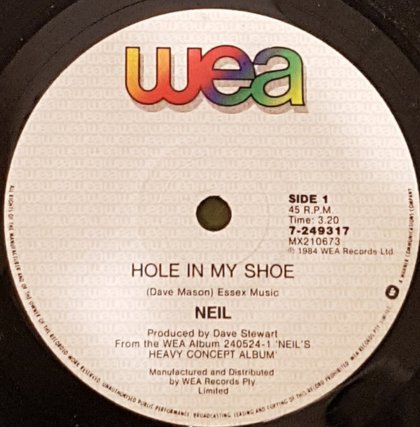 Neil (2) : Hole In My Shoe (7", Single)