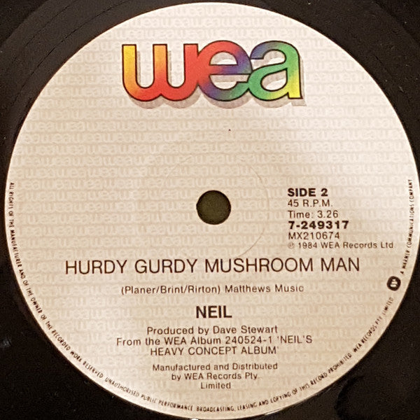 Neil (2) : Hole In My Shoe (7", Single)