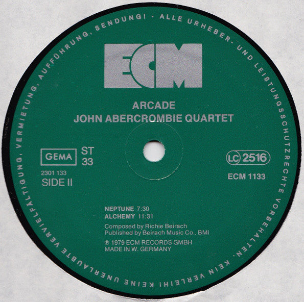 John Abercrombie Quartet : Arcade (LP, Album)