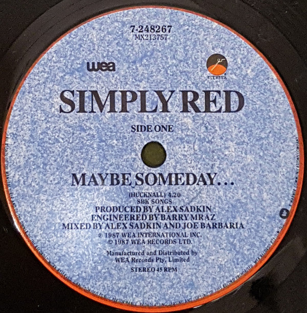 Simply Red : Maybe Someday... (7", Single)