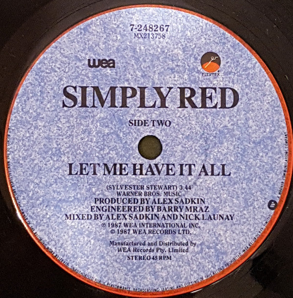 Simply Red : Maybe Someday... (7", Single)
