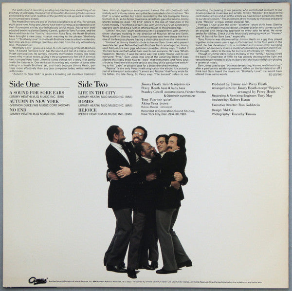 Heath Brothers* : Brotherly Love (LP, Album, Hau)