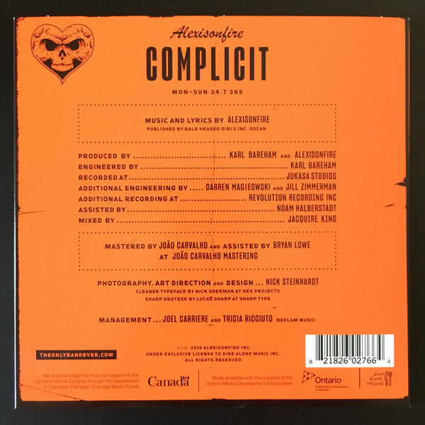 Alexisonfire : Complicit  (7", S/Sided, Etch, Ltd, Red)