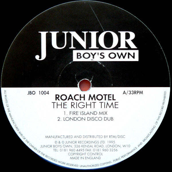 Roach Motel : The Right Time / Movin' On (12", RE)