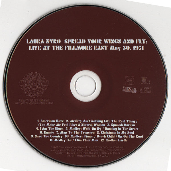 Laura Nyro : Spread Your Wings And Fly: Live At The Fillmore East May 30, 1971 (CD, Album, RM)