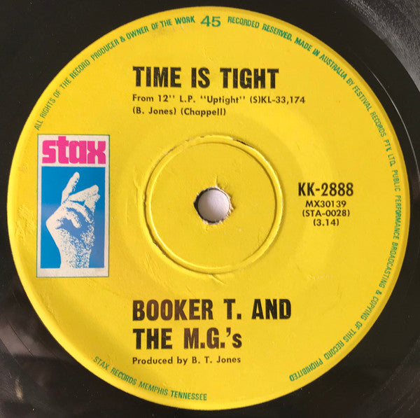 Booker T. & The M.G.'s* : Time Is Tight (7", Single)