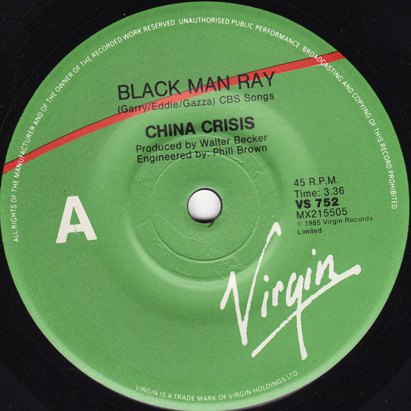 China Crisis : Black Man Ray (7")