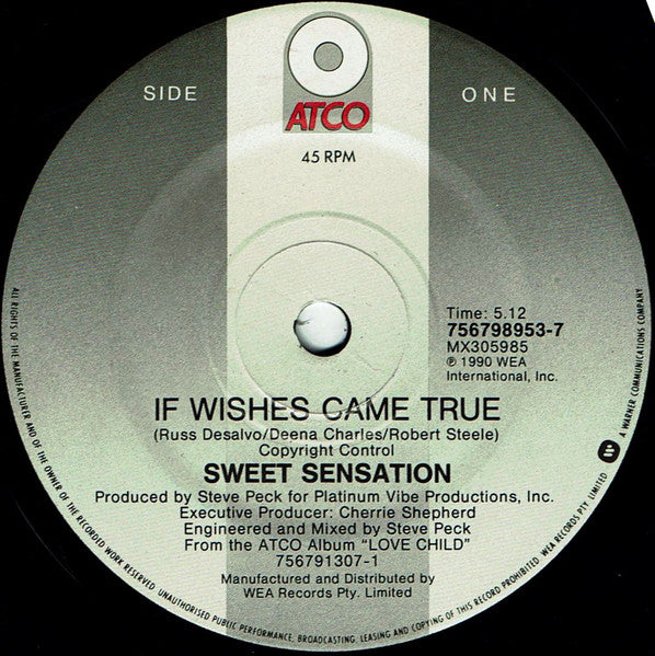 Sweet Sensation : If Wishes Came True (7", Single)
