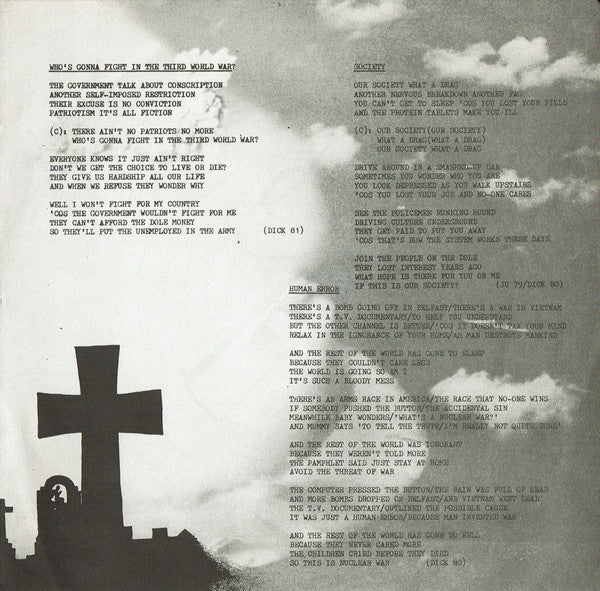 Subhumans : Demolition War E.P. (7", EP, RP, Fol)