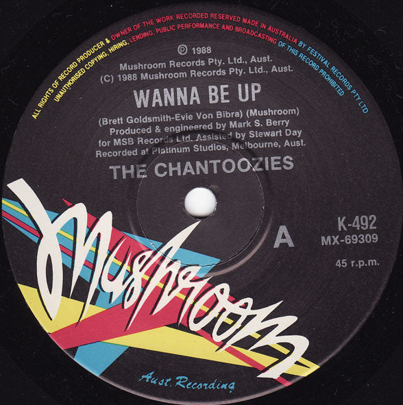 The Chantoozies : Wanna Be Up (7", Single)