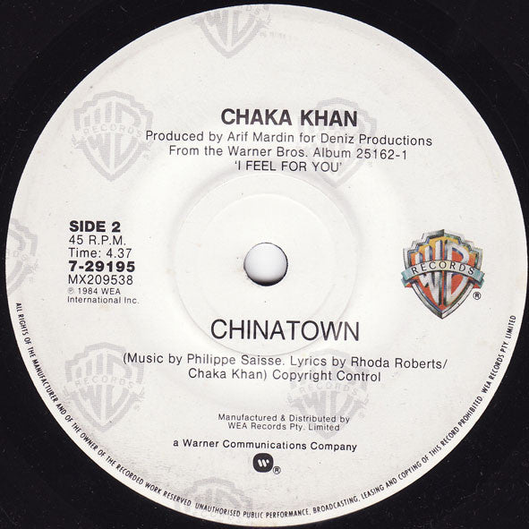 Chaka Khan : I Feel For You (7")