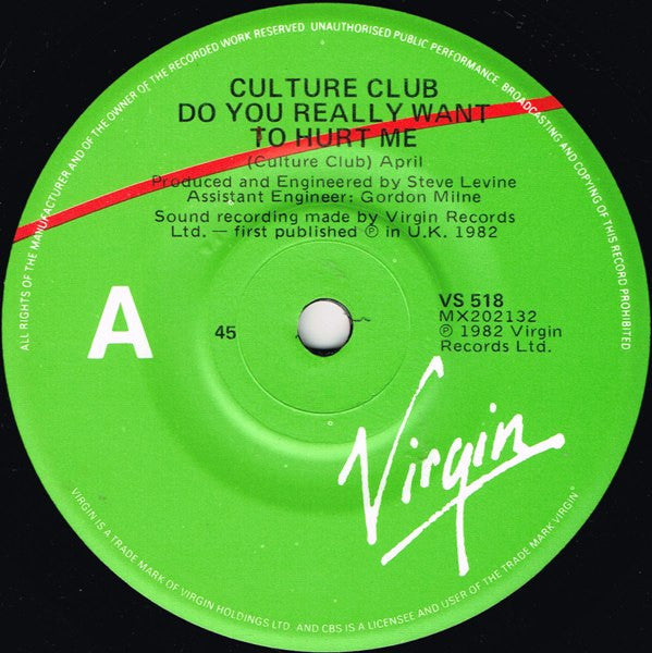 Culture Club : Do You Really Want To Hurt Me (7", Single)