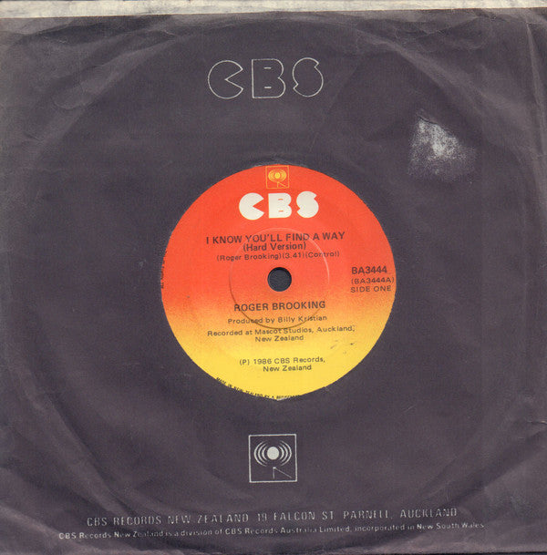 Roger Brooking : I Know You'll Find A Way (7", Single)