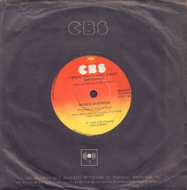 Roger Brooking : I Know You'll Find A Way (7", Single)