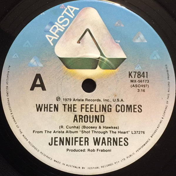 Jennifer Warnes : When The Feeling Comes Around (7&quot;, Single)