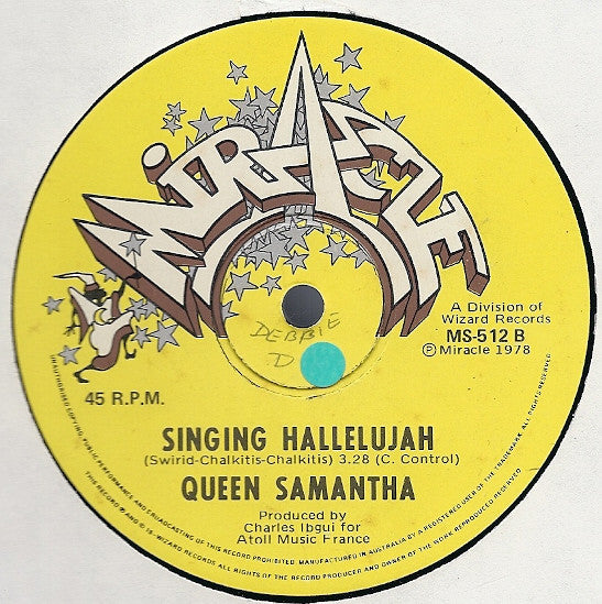 Queen Samantha : The Letter / Singing Hallelujah (12")