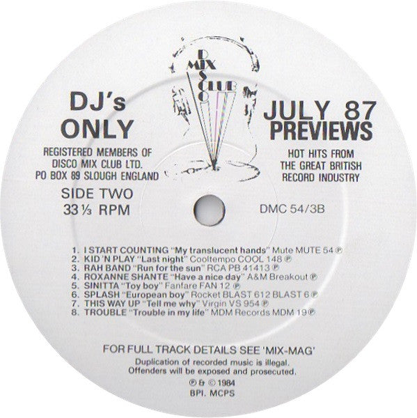 Various : July 87 Previews (LP, Comp)