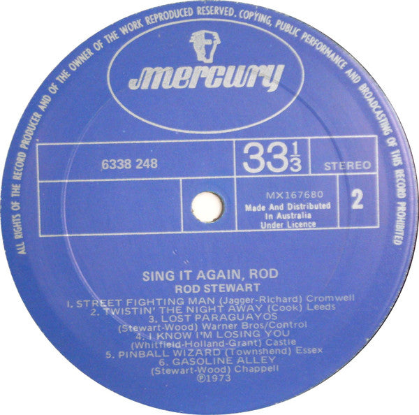 Rod Stewart : Sing It Again Rod (LP, Album, Comp)