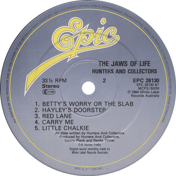Hunters & Collectors : The Jaws Of Life (LP, Album)