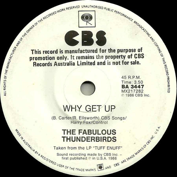The Fabulous Thunderbirds : Wrap It Up (7", Single, Promo)
