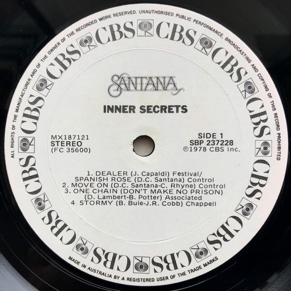 Santana : Inner Secrets (LP, Album)