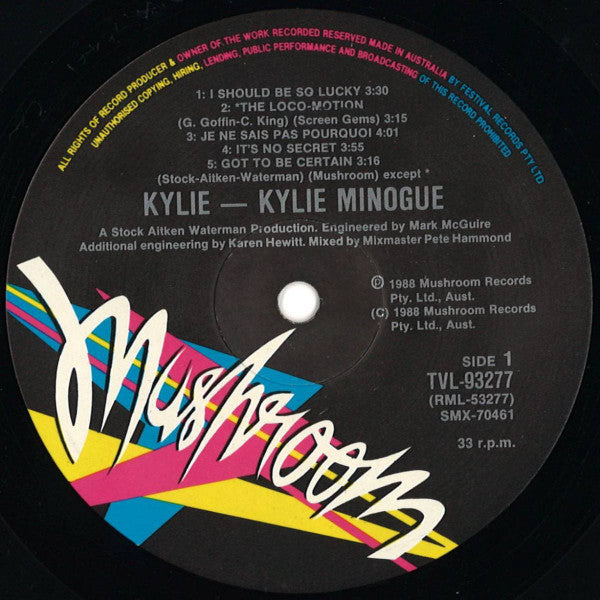 Kylie Minogue : Kylie (LP, Album)