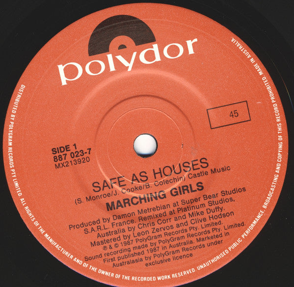 The Marching Girls : Safe As Houses (7")