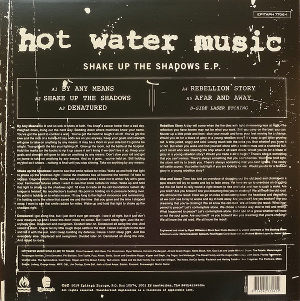 Hot Water Music : Shake Up The Shadows (LP, S/Sided, EP, Etch)