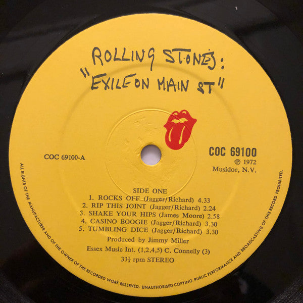 The Rolling Stones : Exile On Main St. (2xLP, Album, Pos)