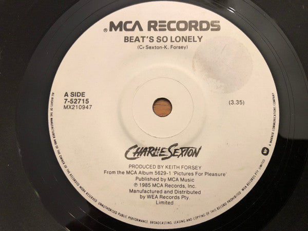 Charlie Sexton : Beat&#39;s So Lonely (7&quot;, Single)