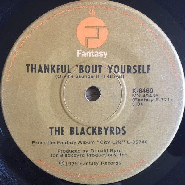 The Blackbyrds : Rock Creek Park / Thankful 'Bout Yourself (7", Single)