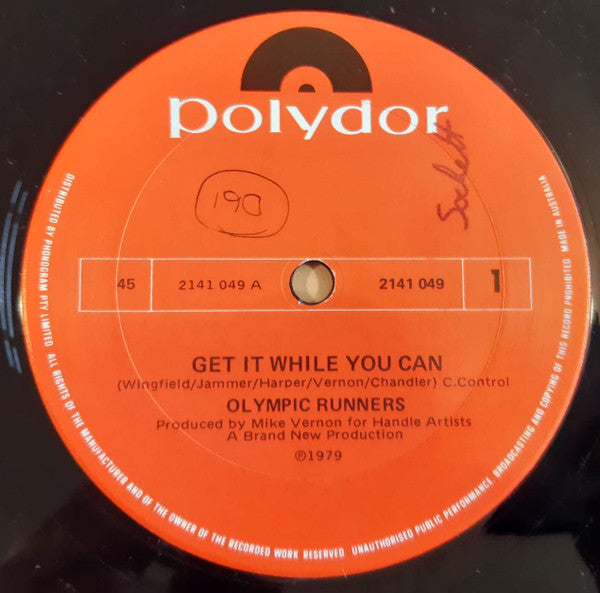 Olympic Runners : Get It While You Can (12", Single)