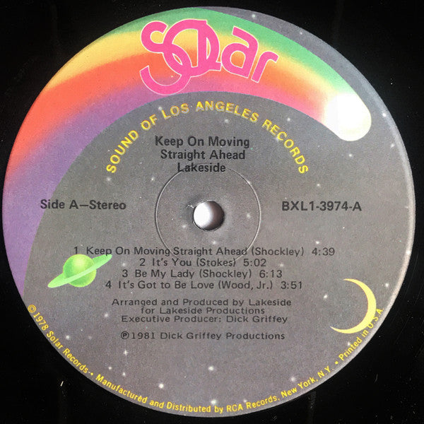 Lakeside : Keep On Moving Straight Ahead (LP, Album)