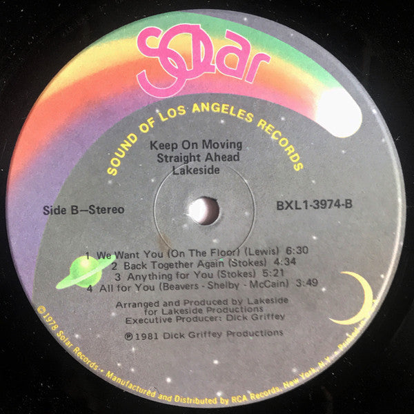 Lakeside : Keep On Moving Straight Ahead (LP, Album)