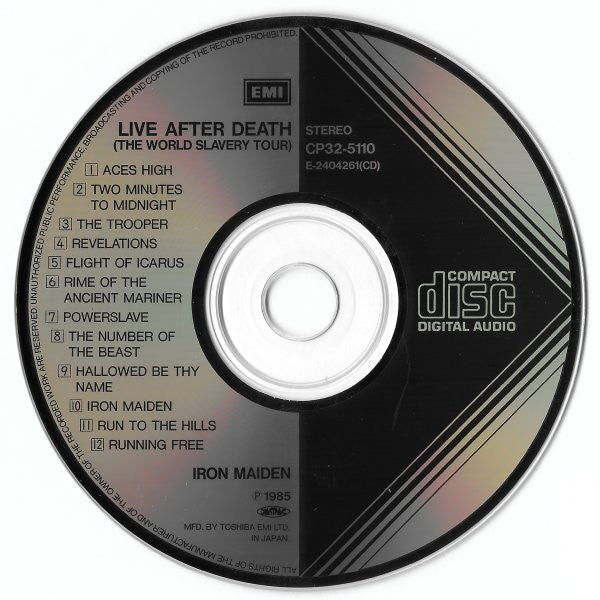 Iron Maiden = Iron Maiden : Live After Death (The World Slavery Tour) = 死霊復活 (CD, Album, RE)