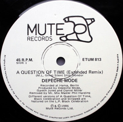 Depeche Mode : A Question Of Time (Extended Remix) (12&quot;, Single)