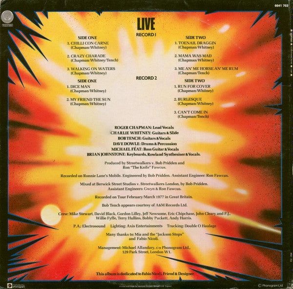 Streetwalkers : Live (2xLP, Album)