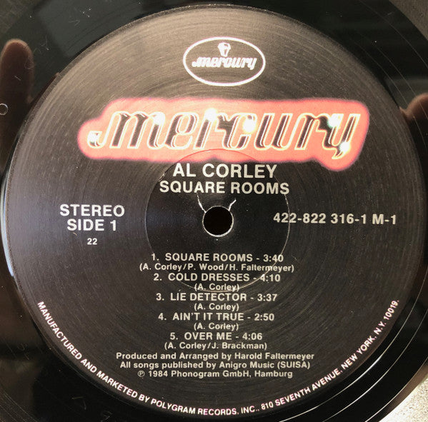 Al Corley : Square Rooms (LP, Album, 22 )