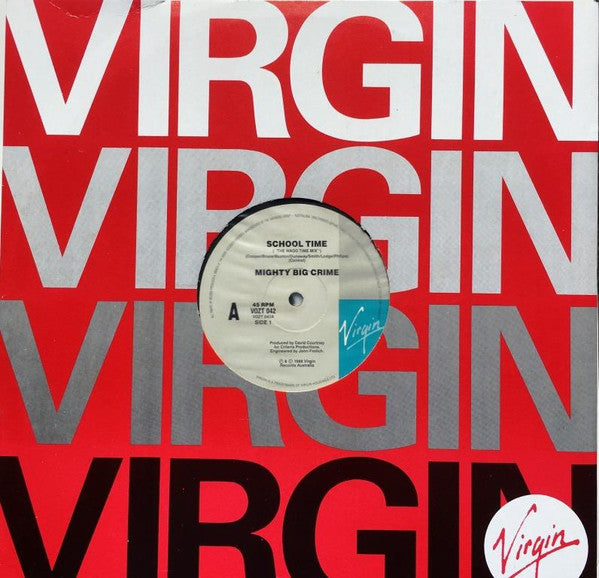 Mighty Big Crime : School Time / 2 Quick Too Catch (12", Single)