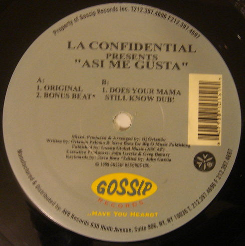 DJ Orlando Presents LA Confidential : Asi Me Gusta (12")