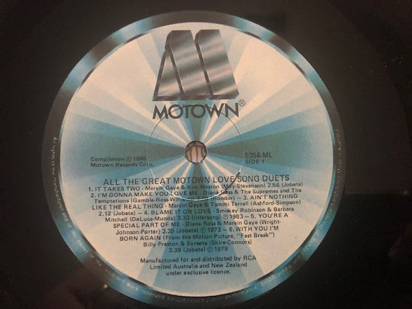 Various : All The Great Motown Love Song Duets (LP, Comp)